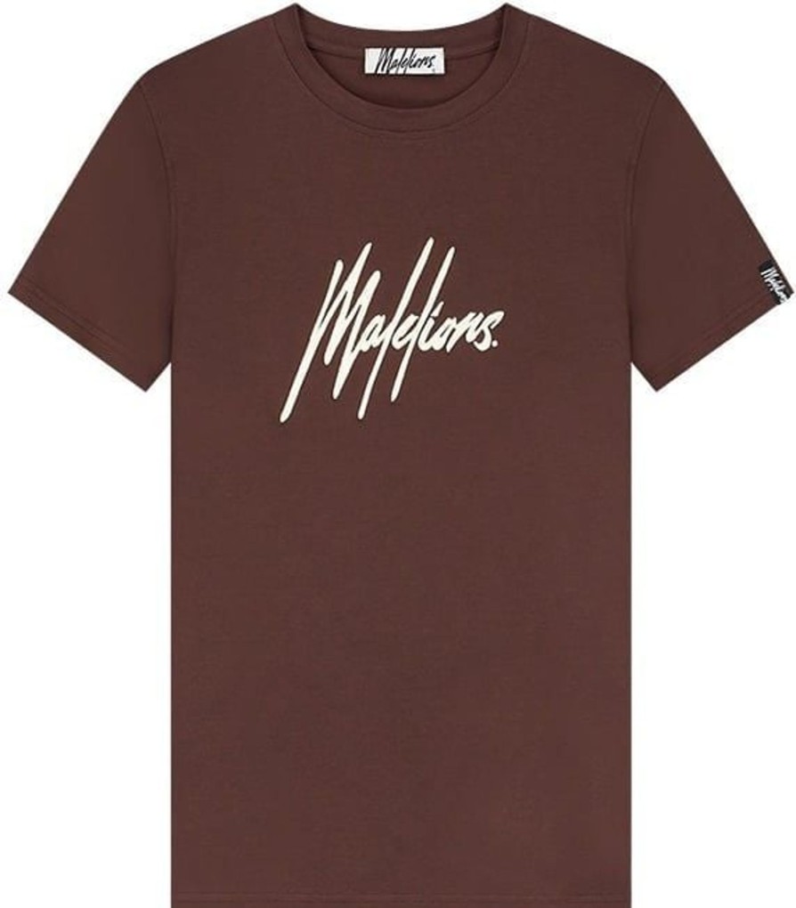 Dames Malelions | Malelions Women Essentials T-Shirt - Brown Bruin