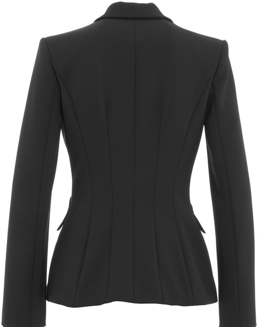 Dames Elisabetta Franchi | Elisabetta Franchi Double Breasted Blazer Black Zwart