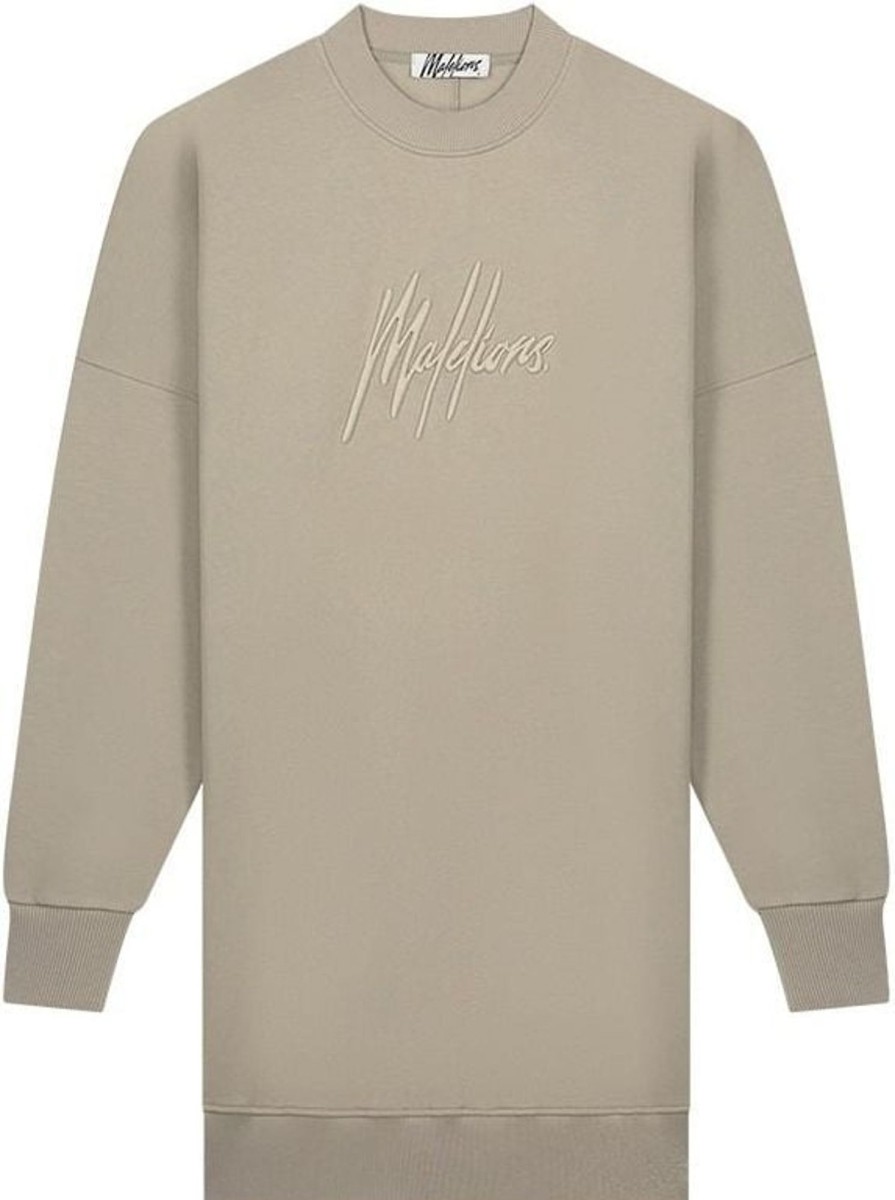 Dames Malelions | Malelions Essentials Sweater Dress - Taupe Taupe