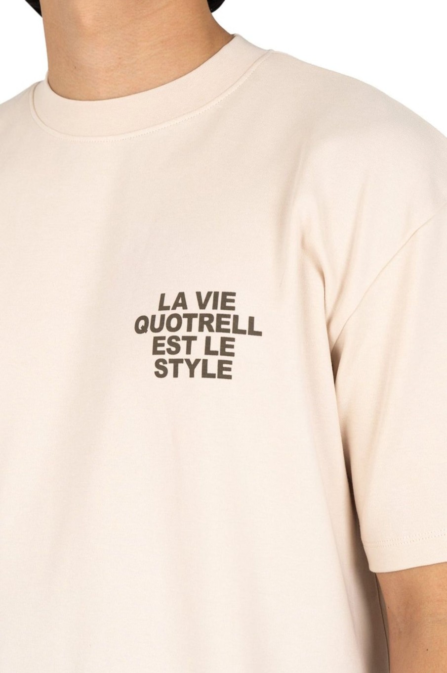 Heren Quotrell | Quotrell La Vie T-Shirt | Beige/Brown Beige