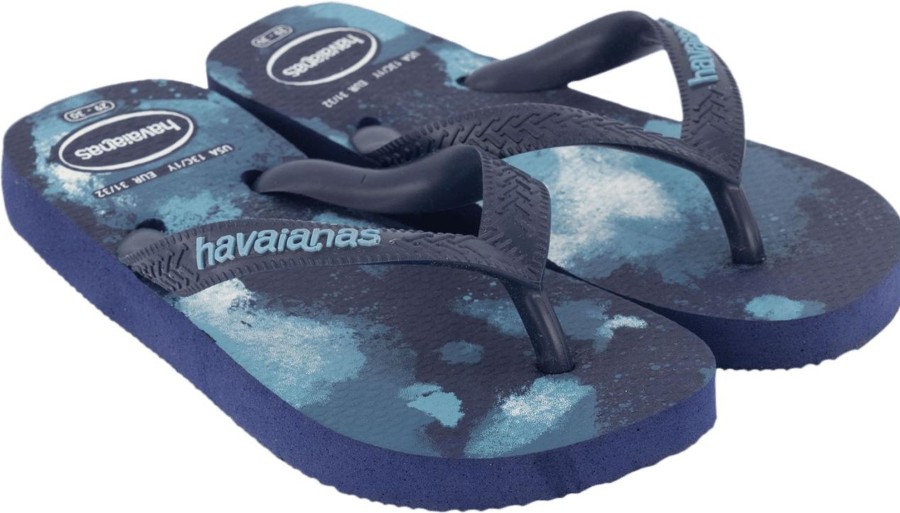 Kids Havaianas Slippers | Havaianas Havaianas Kinder Jongens Slippers Navy Blauw