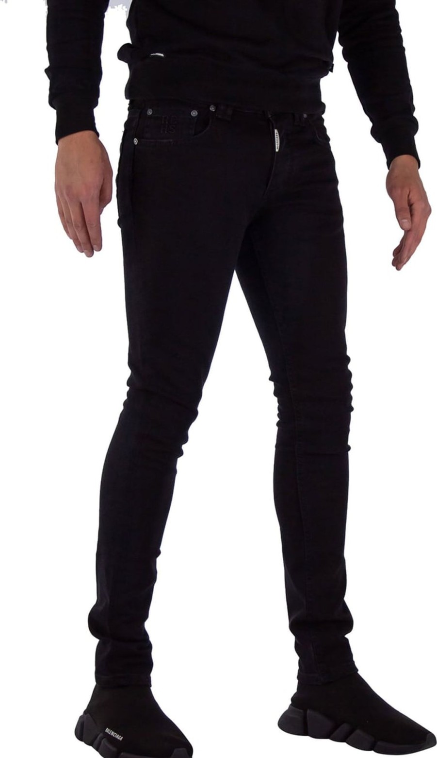 Heren Richesse | Richesse Laval Deluxe Black Jeans Zwart