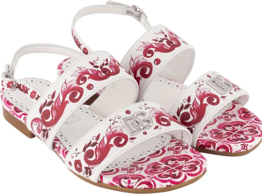 Kids Dolce & Gabbana Sandalen | Dolce & Gabbana Dolce & Gabbana Kinder Meisjes Sandalen Wit Wit