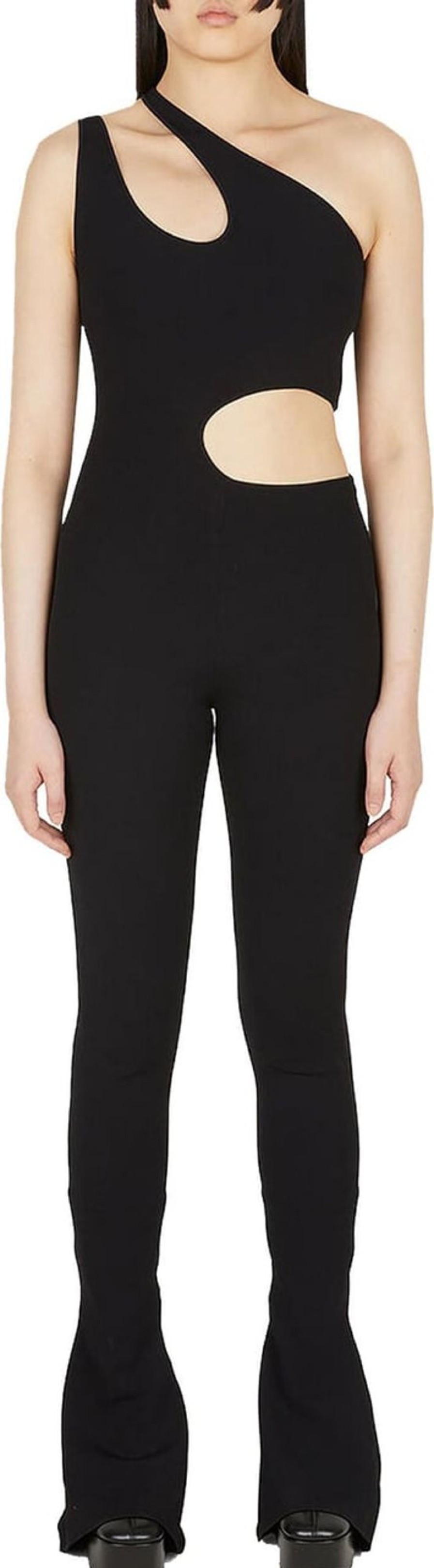 Dames Stella McCartney | Stella Mccartney Stella Mccartney Cut Out Jumpsuit Zwart