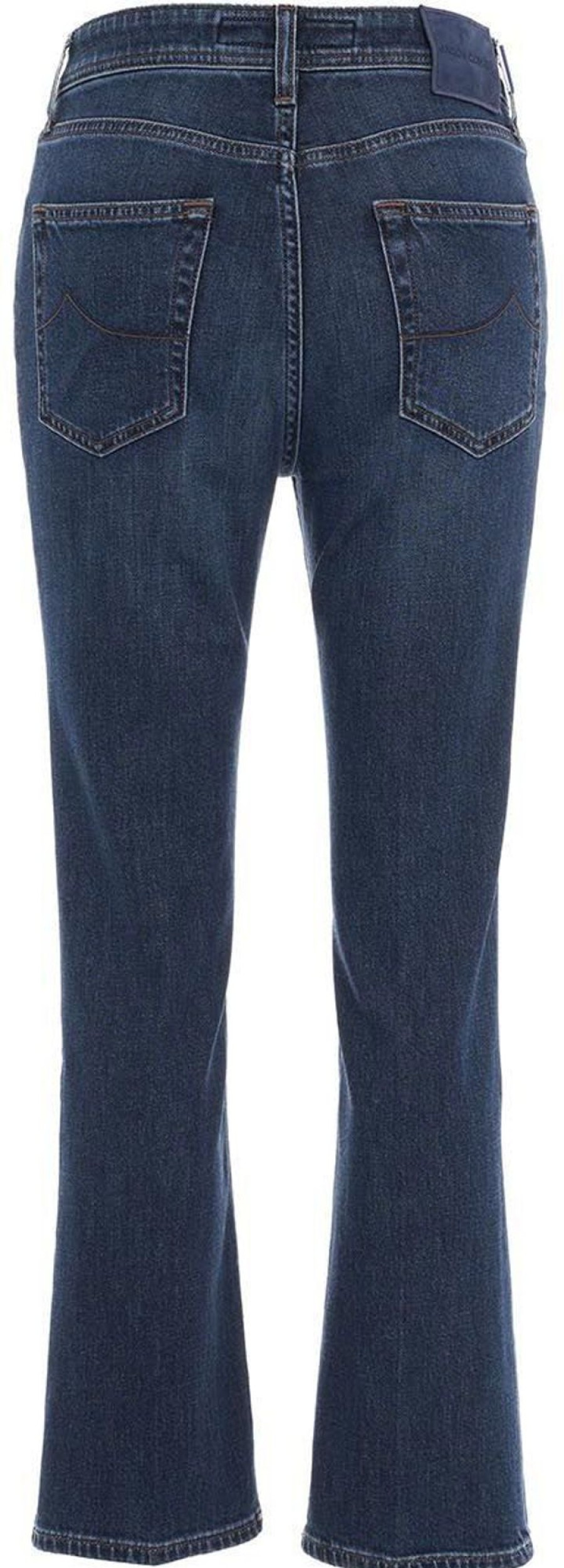 Dames Jacob Cohen | Jacob Cohen Straight Leg Jeans "Kate Crop" Blauw