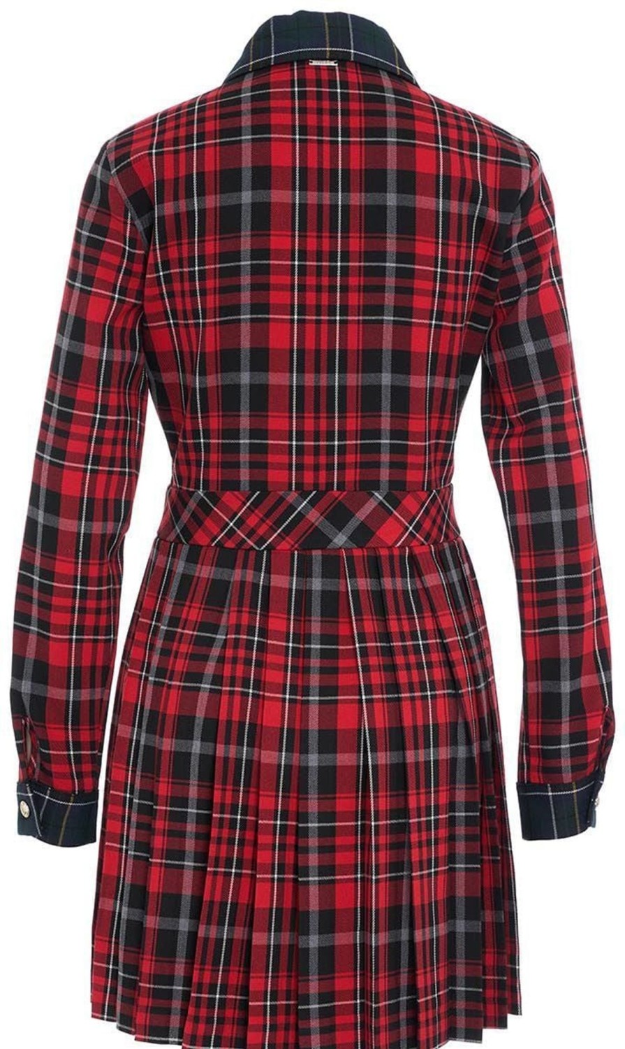 Dames Liu Jo | Liu Jo Mixed Checks Dress Rood