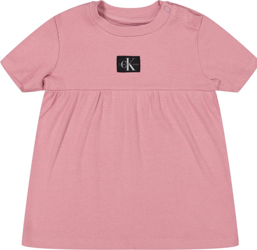 Kids Calvin Klein Jurken | Calvin Klein Calvin Klein Baby Meisjes Jurkje Oud Roze Roze