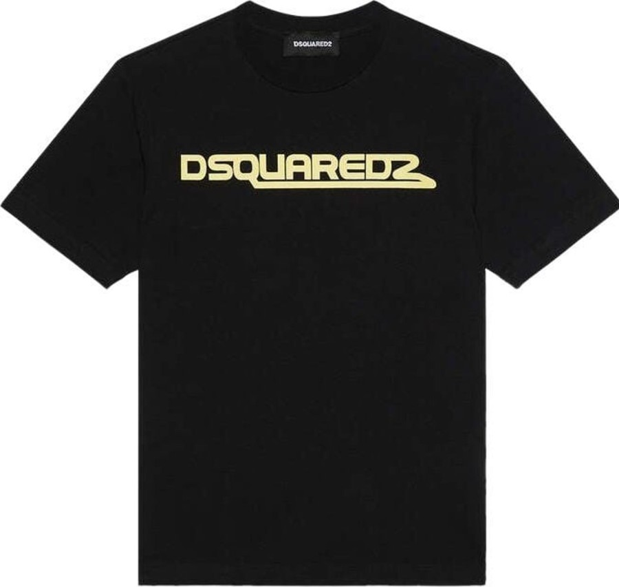 Kids Dsquared2 Overhemden | Dsquared2 Dsquared2 Junior Relax T-Shirt Zwart