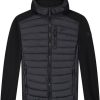 Heren Malelions | Malelions Hybrid Jacket - Black Zwart