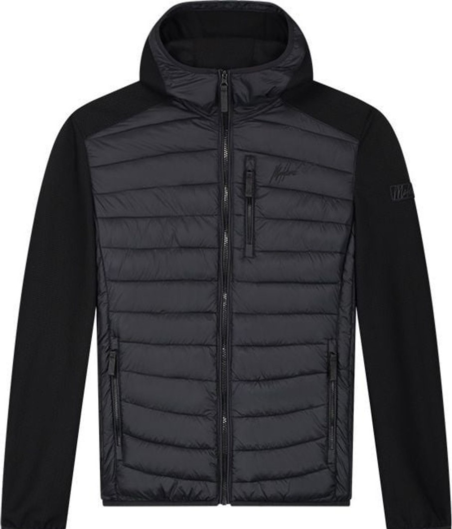 Heren Malelions | Malelions Hybrid Jacket - Black Zwart