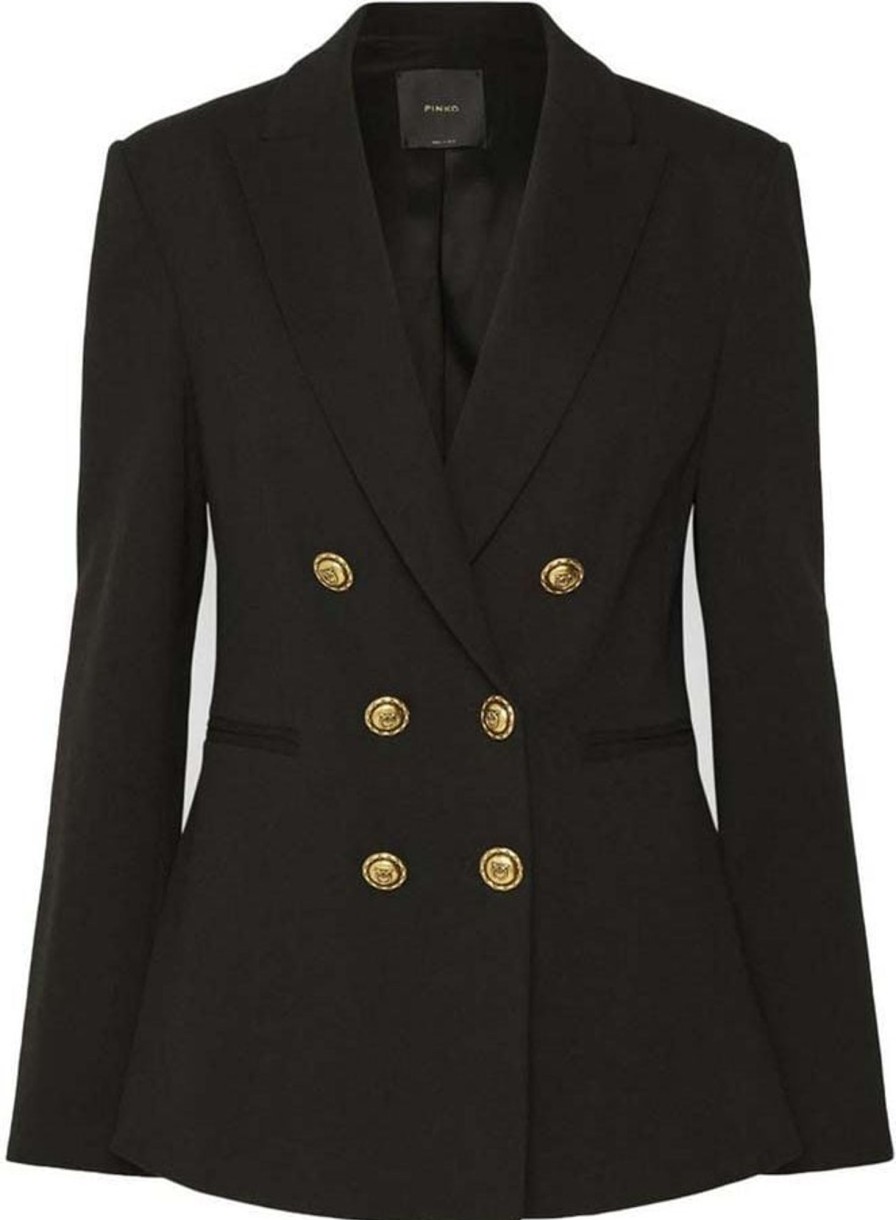 Dames Pinko | Pinko Blazers Black Zwart