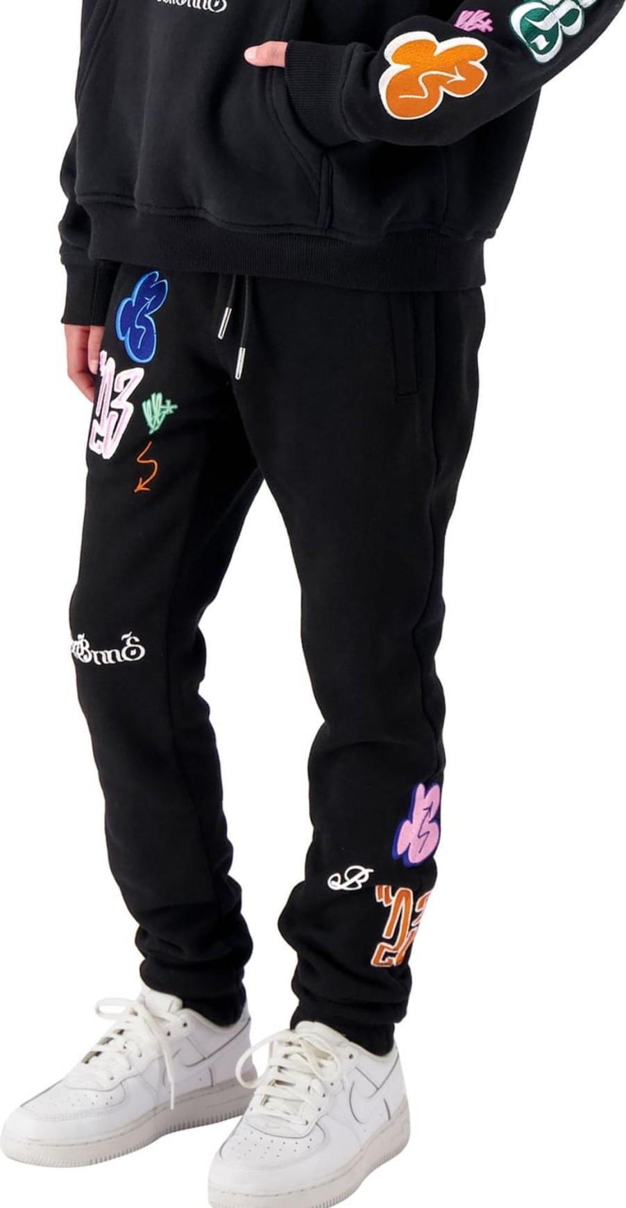 Kids Black Bananas Broeken | Black Bananas Jr Bomb Sweatpants Zwart