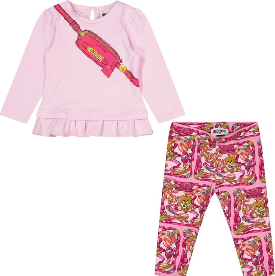 Kids Moschino Sets | Moschino Moschino Baby Meisjes Setjes Licht Roze Roze