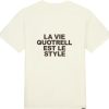 Heren Quotrell | Quotrell La Vie T-Shirt | Off White/Brown Wit