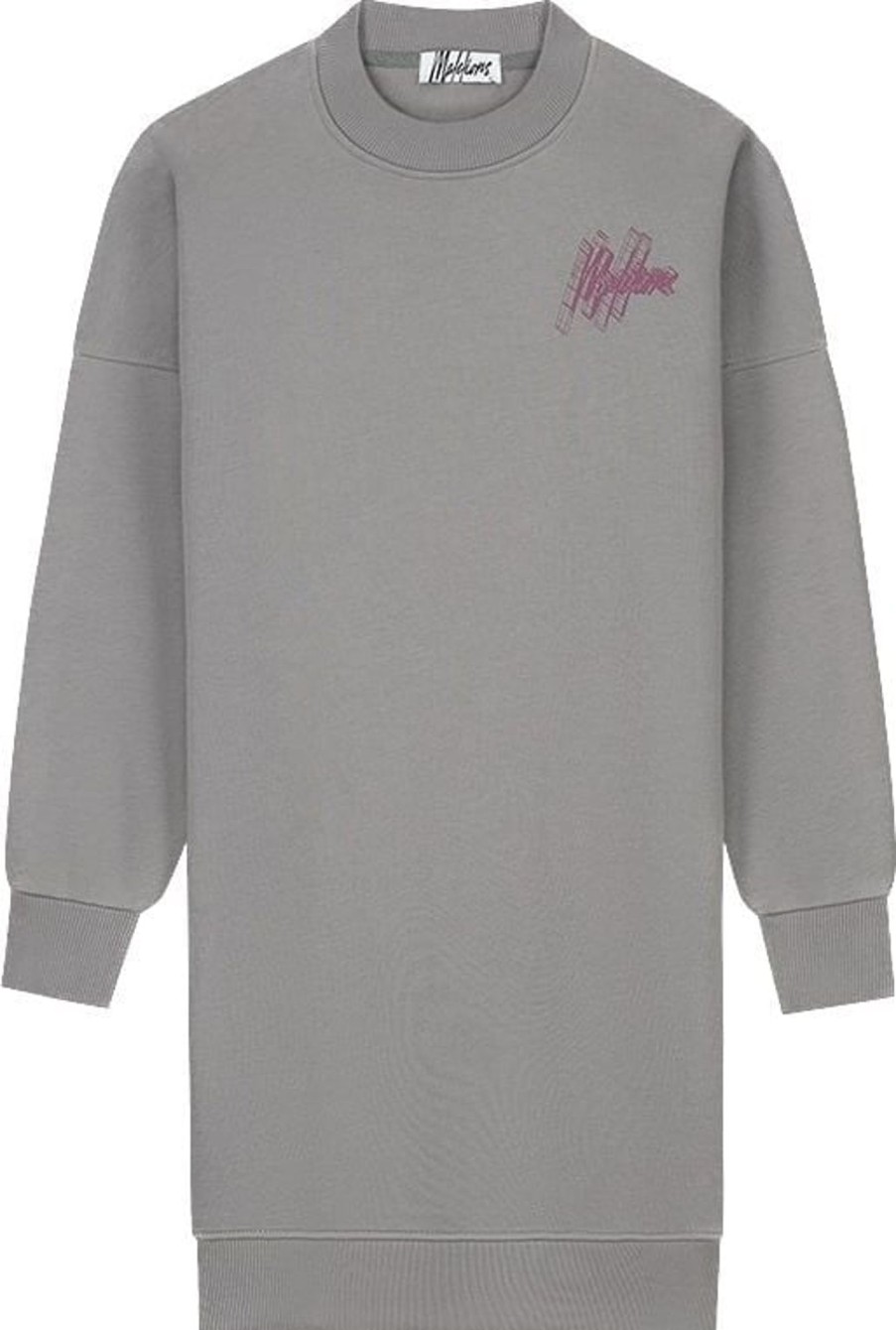 Dames Malelions | Malelions Women Reserved Sweater Dress - Grey Grijs