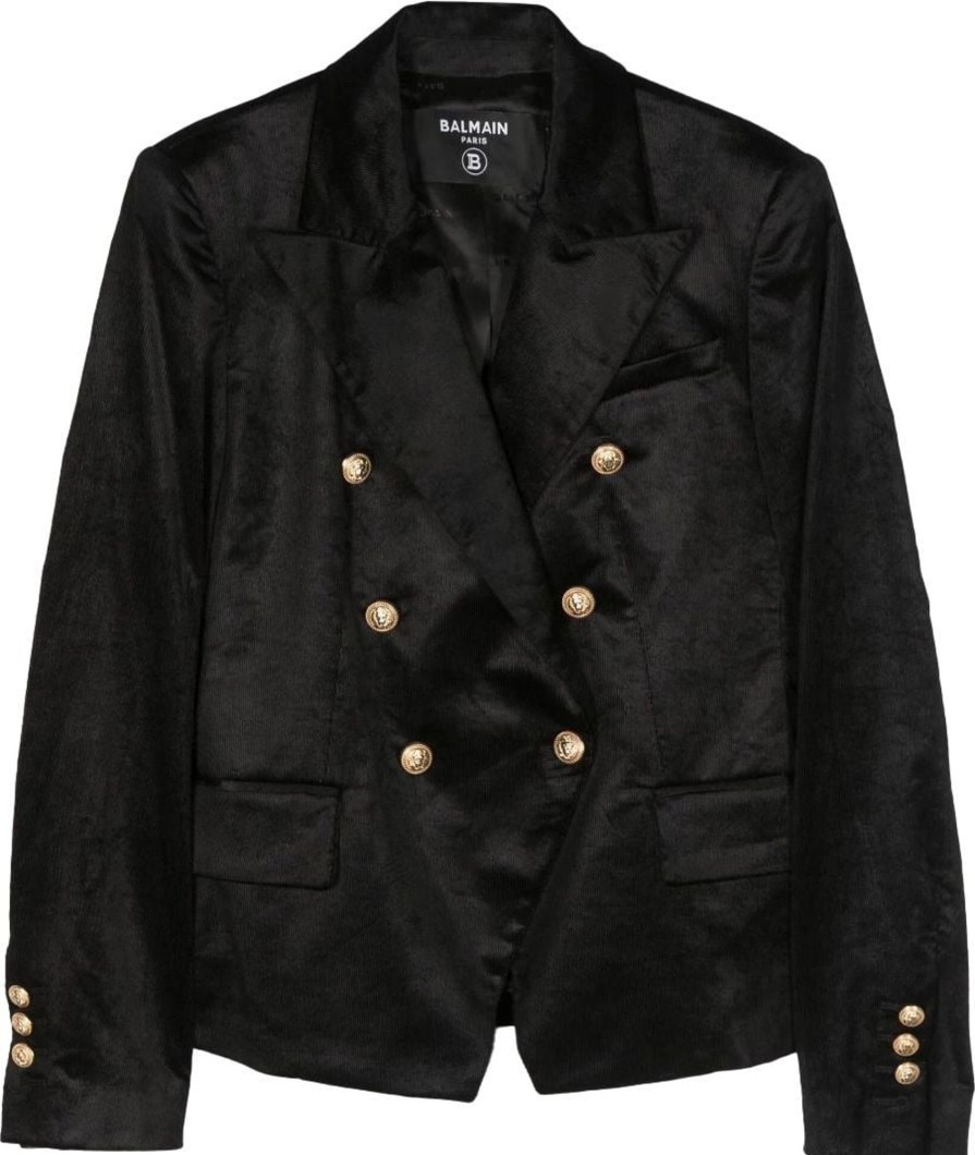 Kids Balmain Jassen | Balmain Jacket Black Zwart