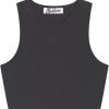 Dames Malelions | Malelions Women Signature Crop Top - Black Zwart