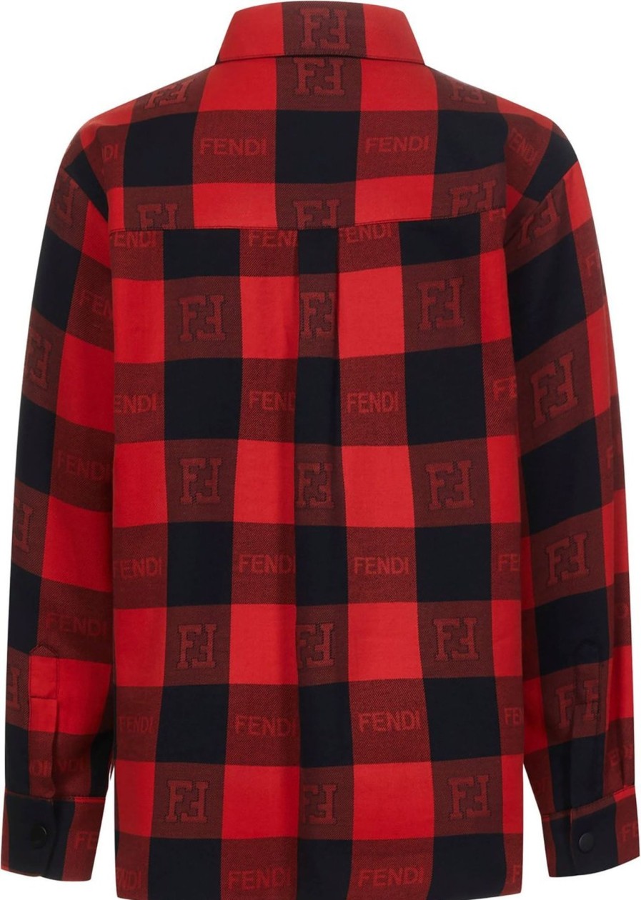 Kids Fendi Overhemden | Fendi Fendi Kids Shirts Red Rood