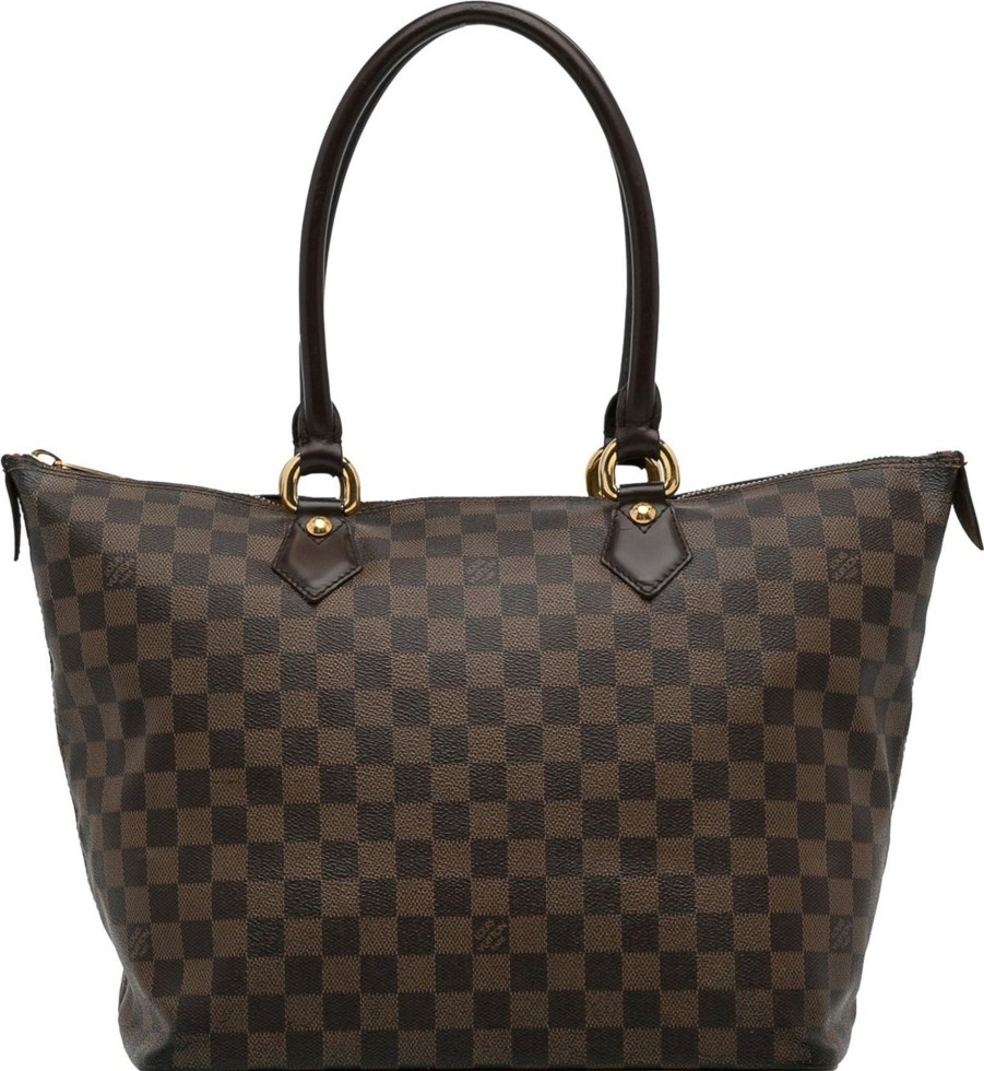 Dames Louis Vuitton | Louis Vuitton Damier Ebene Saleya Mm Bruin