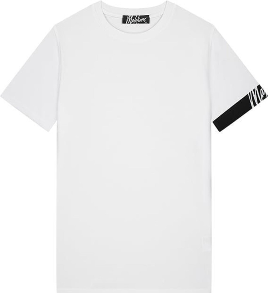 Heren Malelions | Malelions Captain T-Shirt - White/Black Wit