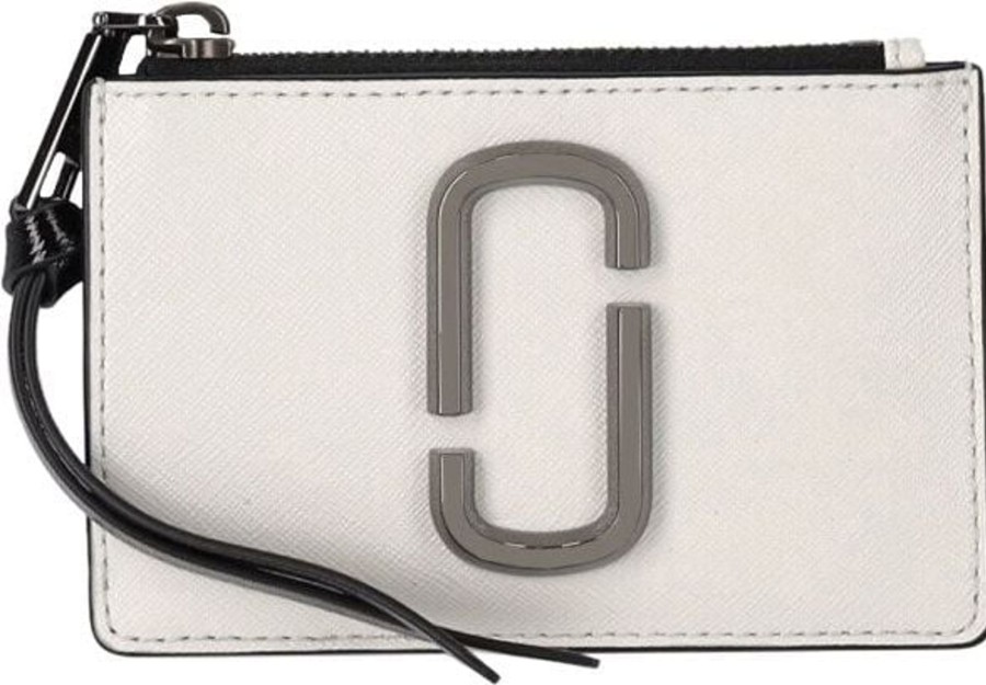 Dames Marc Jacobs | Marc Jacobs The Snapshot Dtm White Black Card Holder White Wit