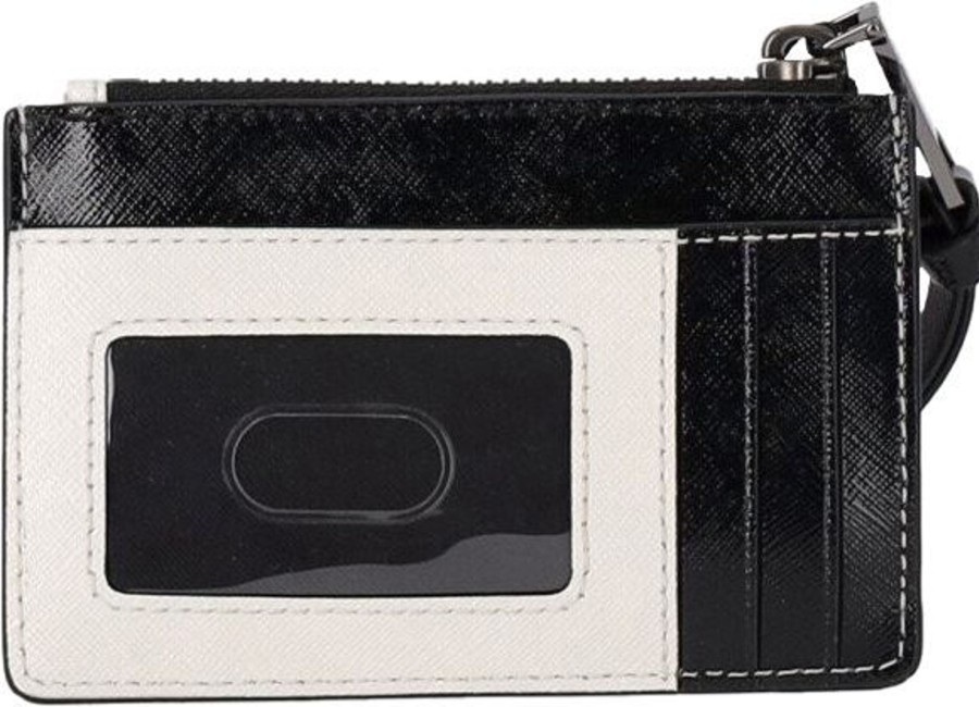 Dames Marc Jacobs | Marc Jacobs The Snapshot Dtm White Black Card Holder White Wit