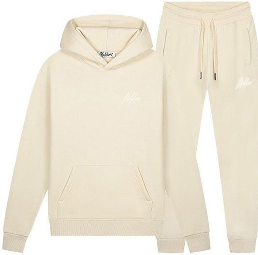 Dames Malelions | Malelions Signature Tracksuit - Beige/White Beige