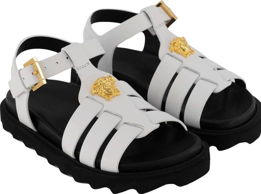 Kids Versace Sandalen | Versace Versace Kinder Meisjes Sandalen Wit Wit