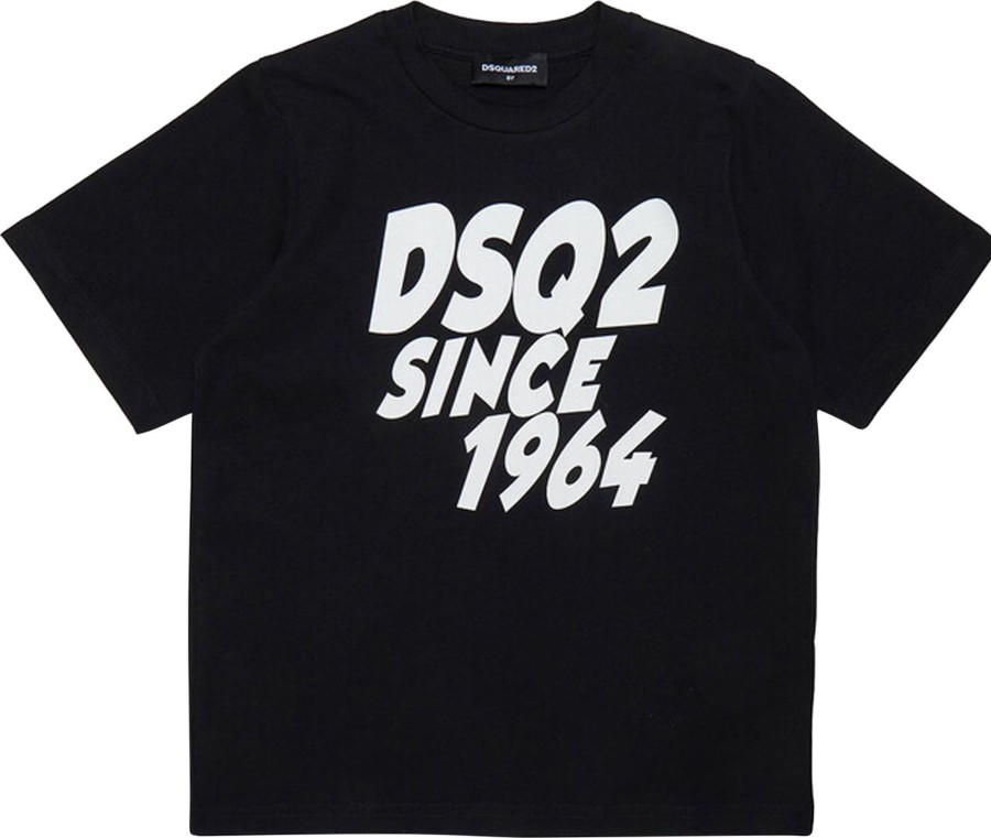 Kids Dsquared2 T-Shirts | Dsquared2 Slouch Fit Maglietta T-Shirt Zwart