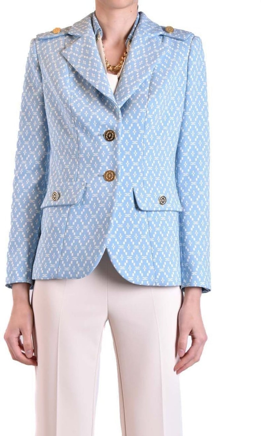 Dames Elisabetta Franchi | Elisabetta Franchi Blazers Blue Blauw