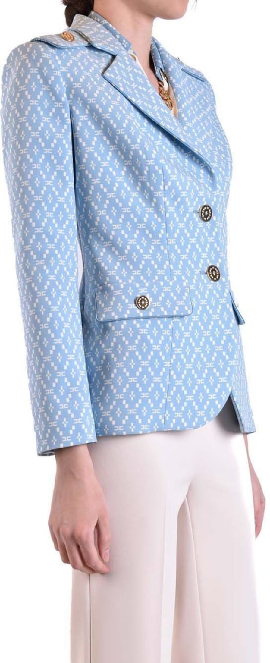 Dames Elisabetta Franchi | Elisabetta Franchi Blazers Blue Blauw