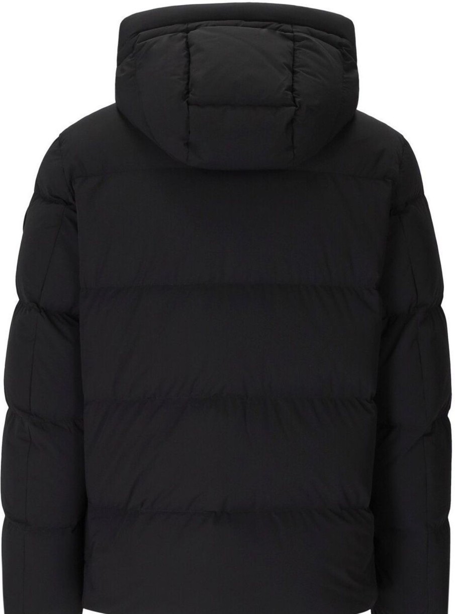 Heren Woolrich | Woolrich Sierra Supreme Black Hooded Down Jacket Black Zwart