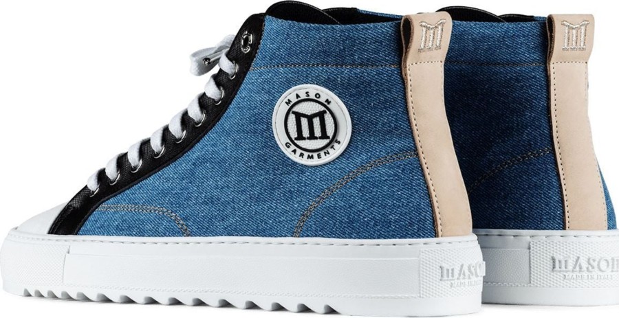 Heren Mason Garments | Mason Garments Astro Hi - Denim - Blue Blauw