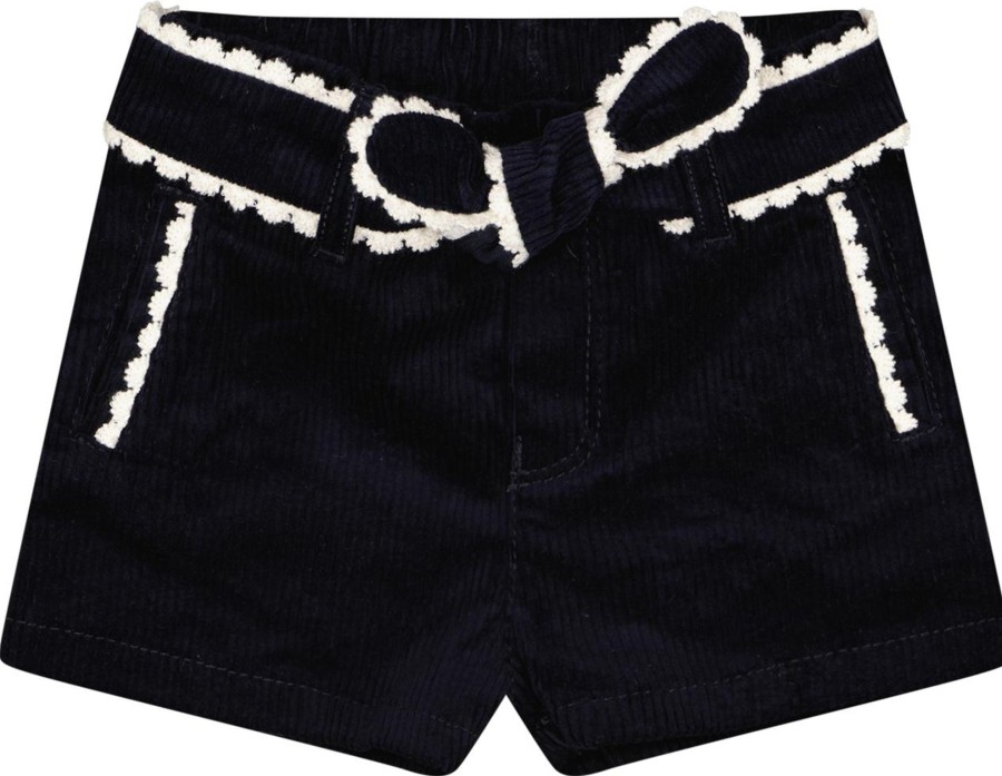 Kids Chloé Shorts | Chloe Chloe Baby Meisjes Shorts Navy Blauw