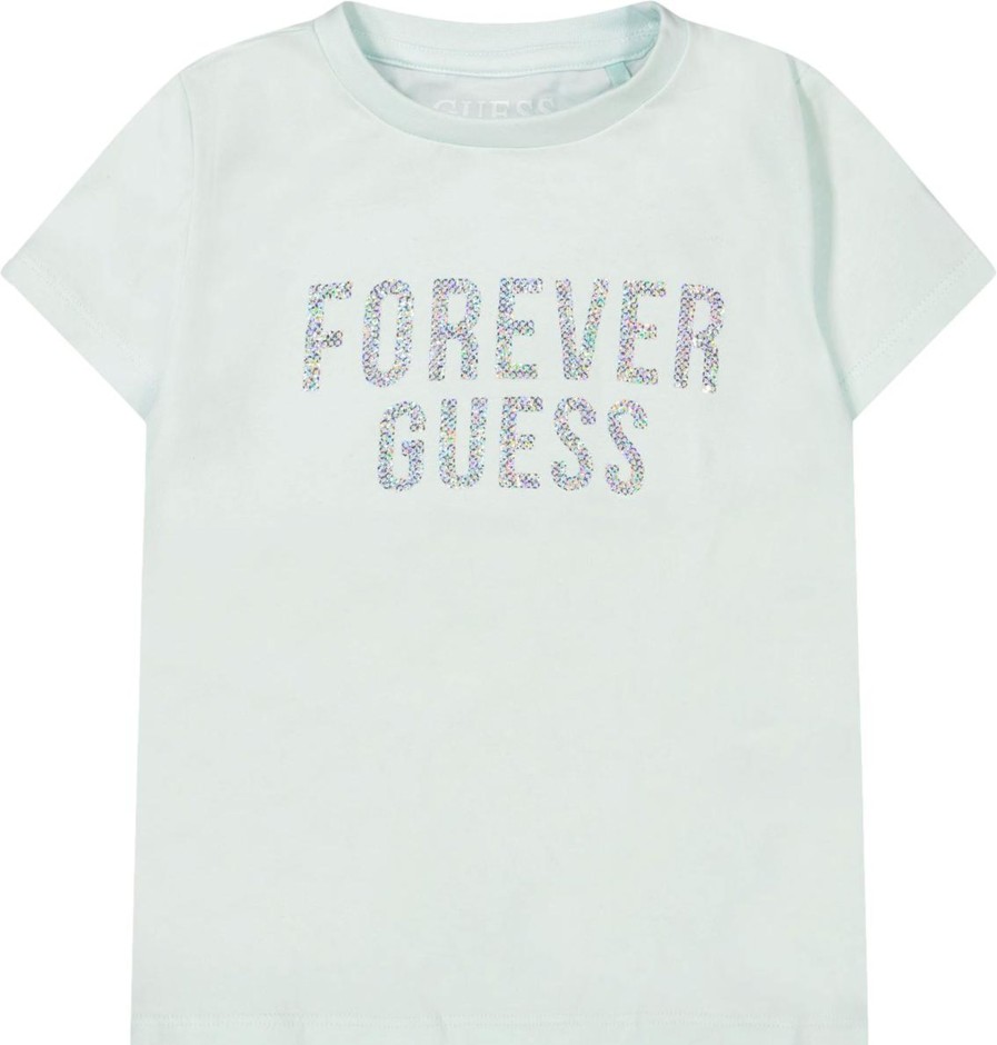 Kids Guess Shirts | Guess Guess Baby Meisjes T-Shirt Mint Groen