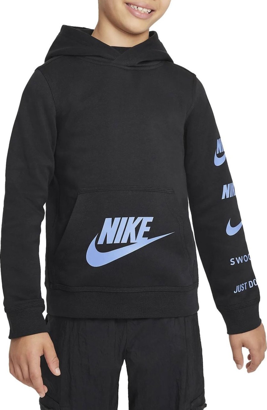 Kids Nike Sets | Nike Nsw Standard Issue Fleece Trainingspak Junior Zwart Zwart