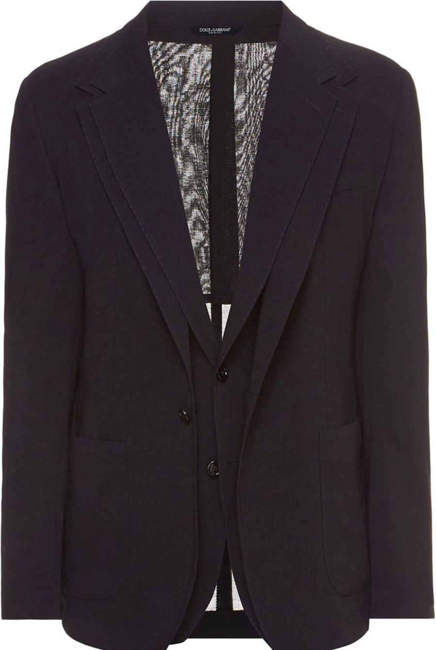 Heren Dolce & Gabbana | Dolce & Gabbana Dolce & Gabbana Notch Lapels Blazer Zwart