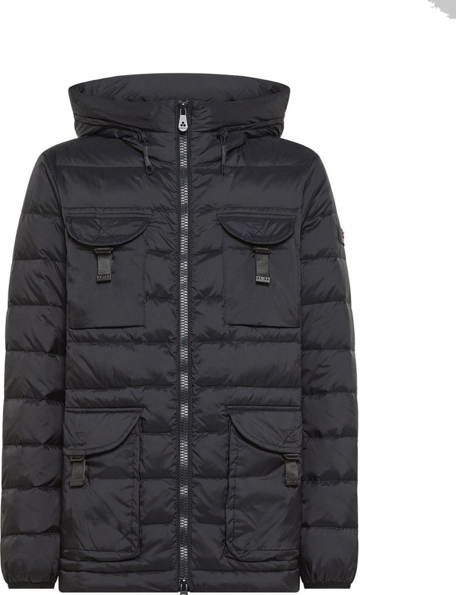 Heren Peuterey | Peuterey Tipeka Knc - Field Jacket Van Superlichte Stof Zwart