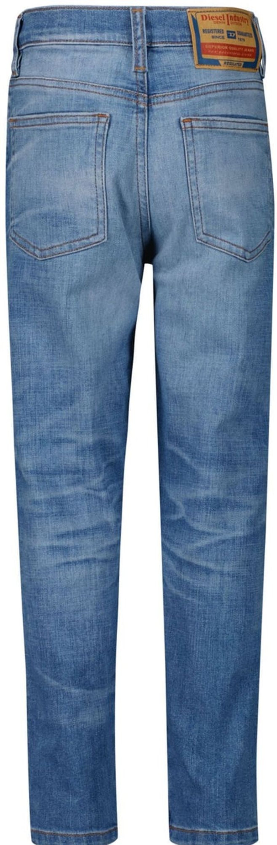 Kids Diesel Broeken | Diesel Alys Straight Leg Jeans With Rips Blauw