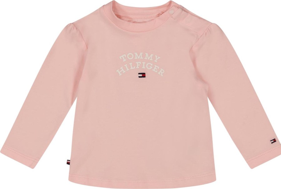 Kids Tommy Hilfiger Shirts | Tommy Hilfiger Tommy Hilfiger Baby Meisjes T-Shirt Licht Roze Roze