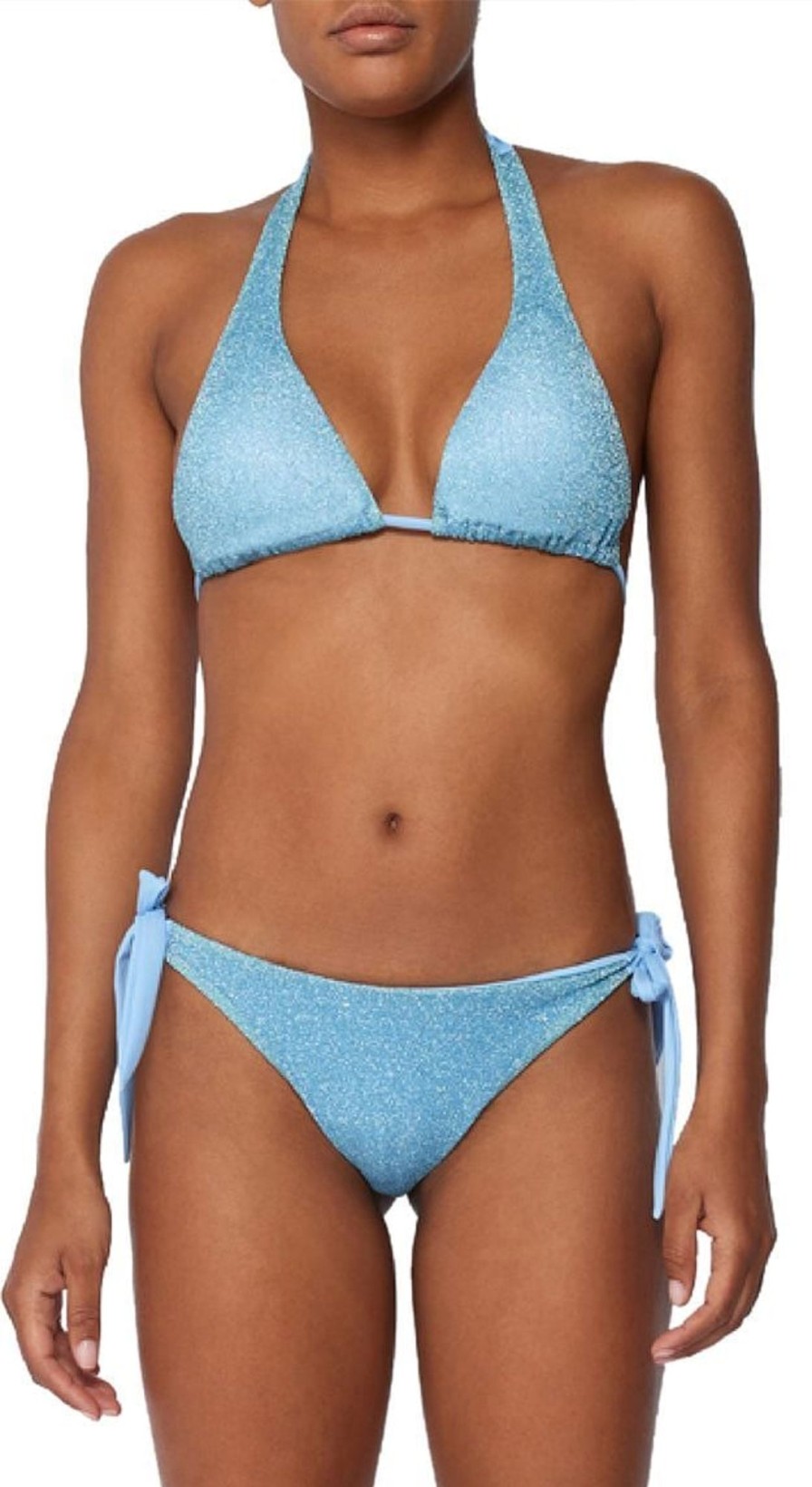 Dames Sundek | Sundek Triangle Set Blue Glitter Blauw