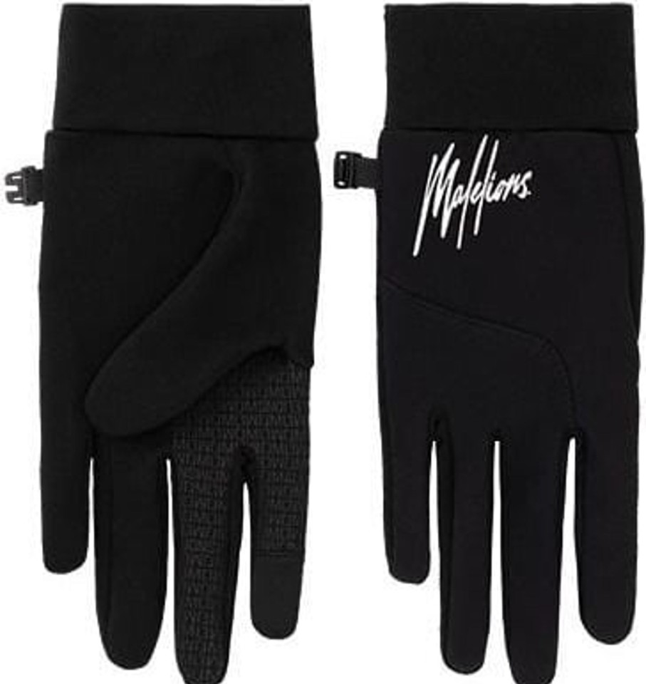 Heren Malelions | Malelions Signature Gloves - Black/White Zwart