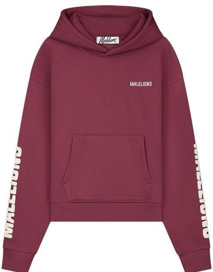 Dames Malelions | Malelions Women Hailey Hoodie - Burgundy Rood