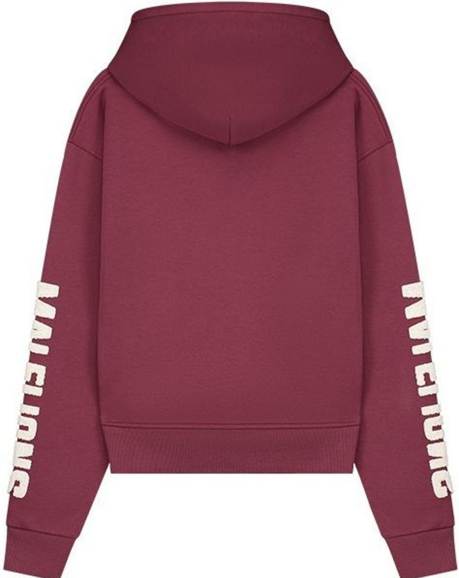 Dames Malelions | Malelions Women Hailey Hoodie - Burgundy Rood