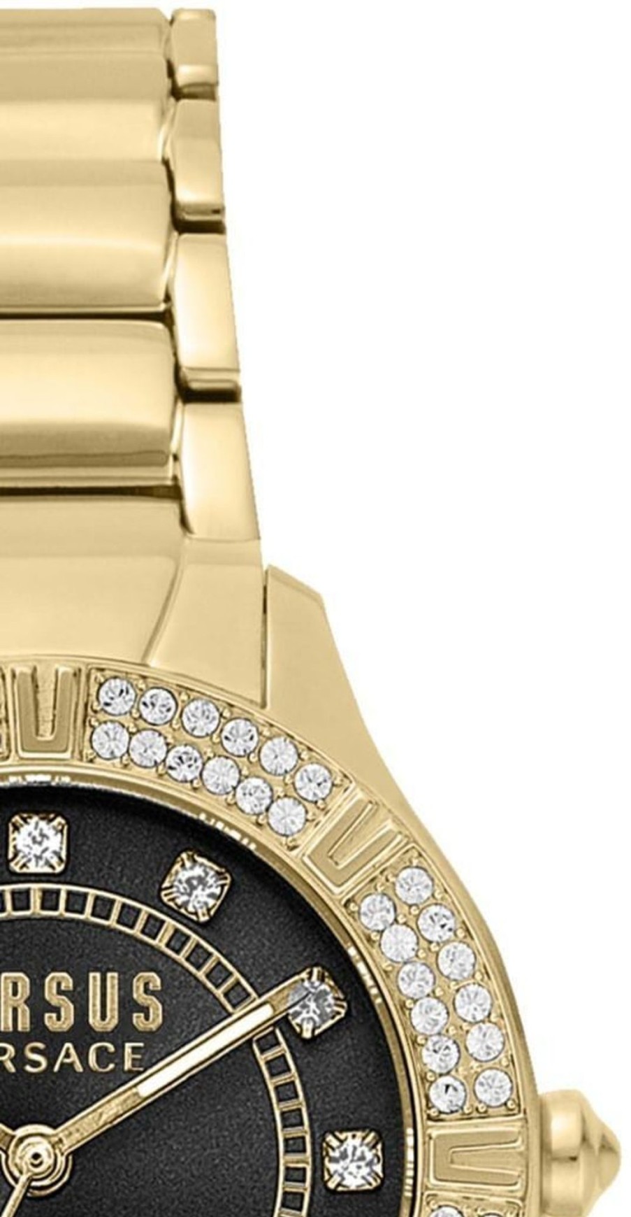 Dames Versace | Versace Vsp263921 Canton Road Dames Horloge Zwart