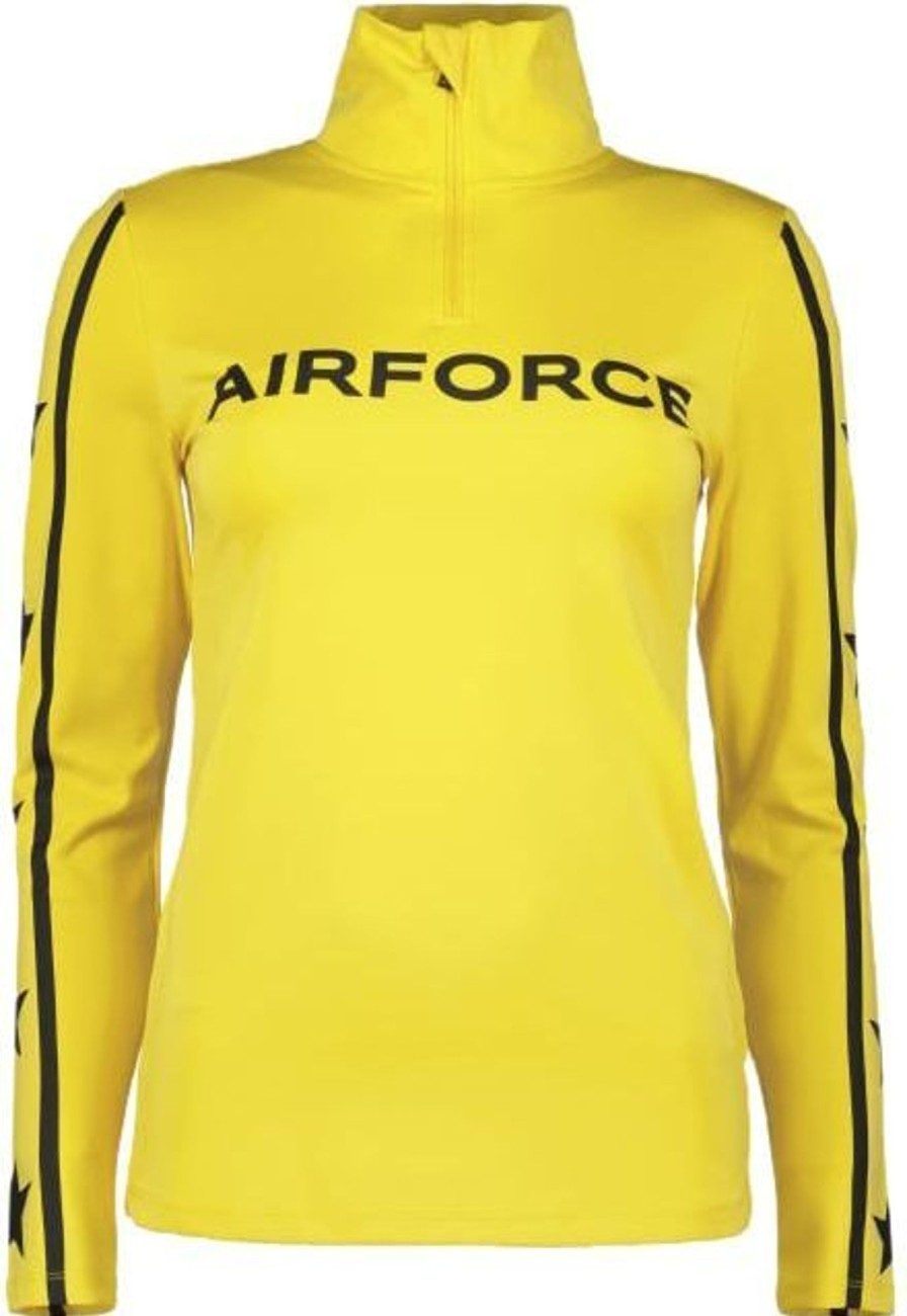 Dames Airforce | Airforce Sqauw Vally Ski Pully Star Dames Geel/Zwart Geel