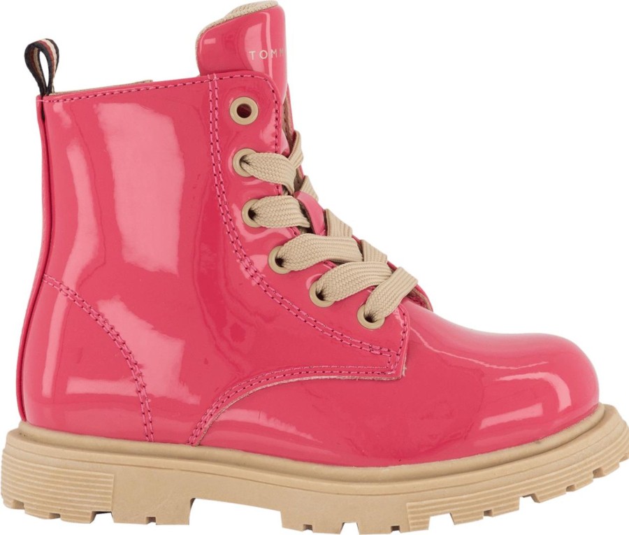 Kids Tommy Hilfiger Laarzen | Tommy Hilfiger Tommy Hilfiger Kinder Meisjes Laarzen Fuchsia Roze