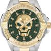 Heren Philipp Plein | Philipp Plein Pwnaa0622 The $Kull Genderless Horloge 41 Mm Groen