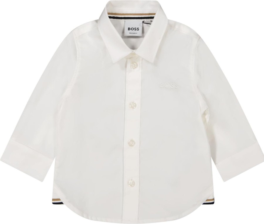 Kids Hugo Boss Blouses | Hugo Boss Boss Baby Jongens Blouse Wit Wit