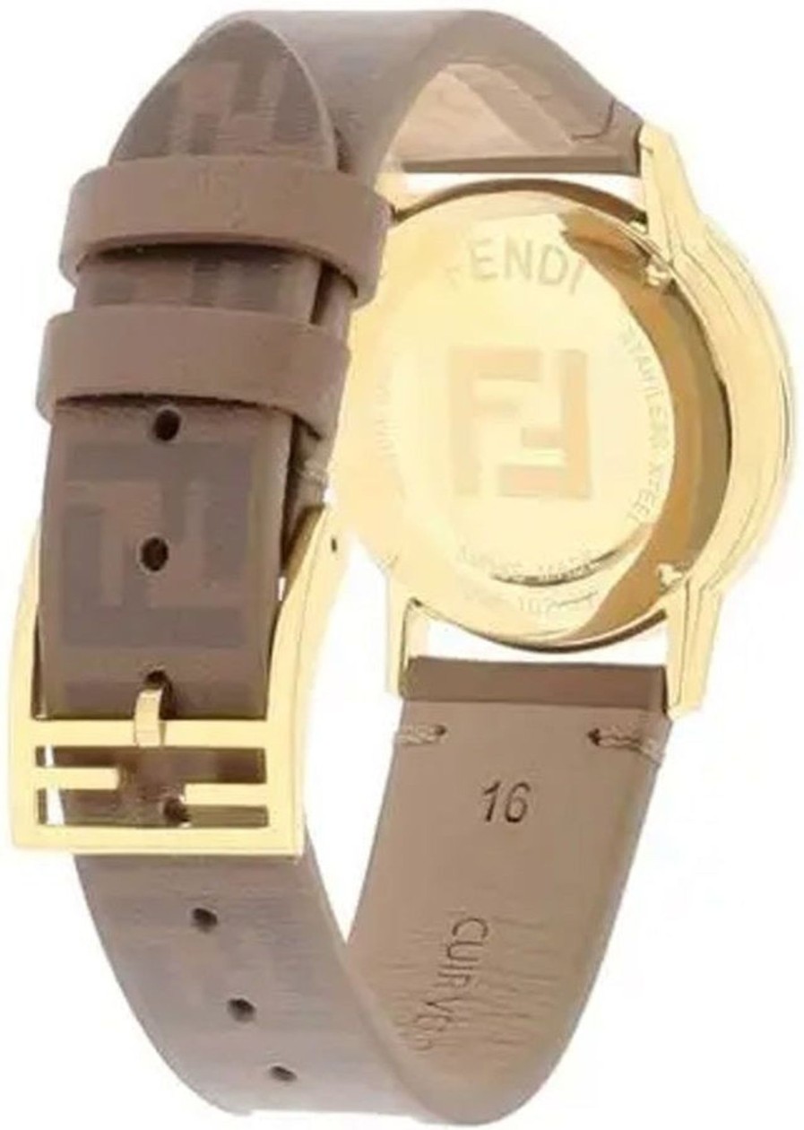 Dames Fendi | Fendi Fendi Ff Steel Watch Bruin